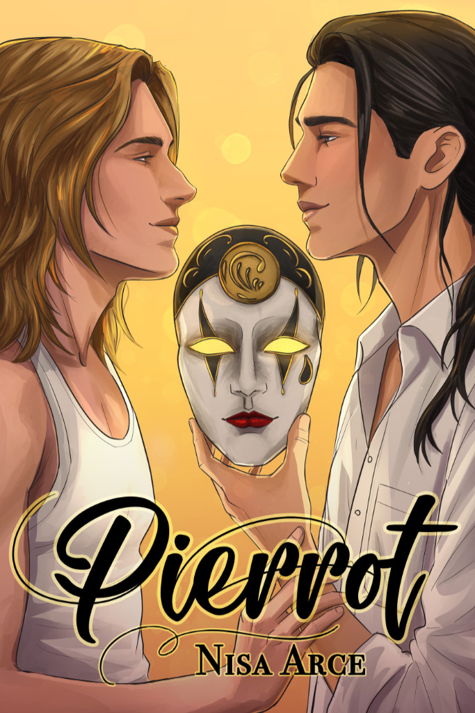 Pierrot, de Nisa Arce. Romance LGBT y libro de romance gay Pierrot, novela de romance LGBT con age gap y un toque de misterio en Italia, de Nisa Arce