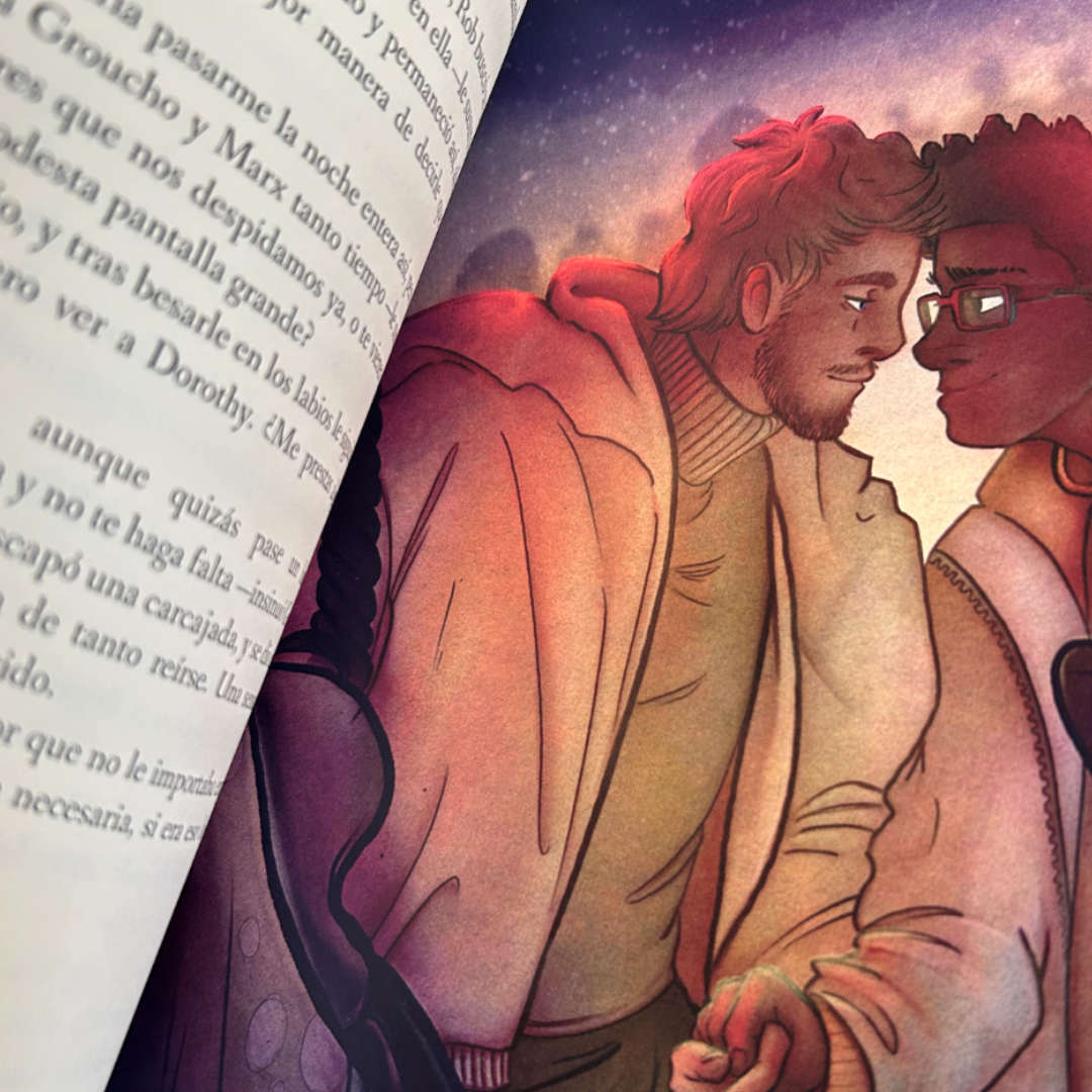 Dos citas en el Tívoli, detalle de página interior ilustrada a color