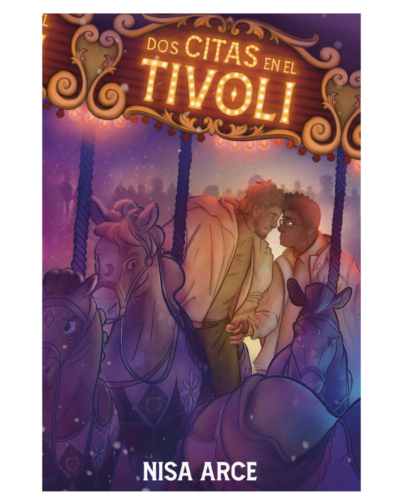Portada de la novela Dos citas en el Tívoli, romance LGBT interracial ambientado en Dinamarca