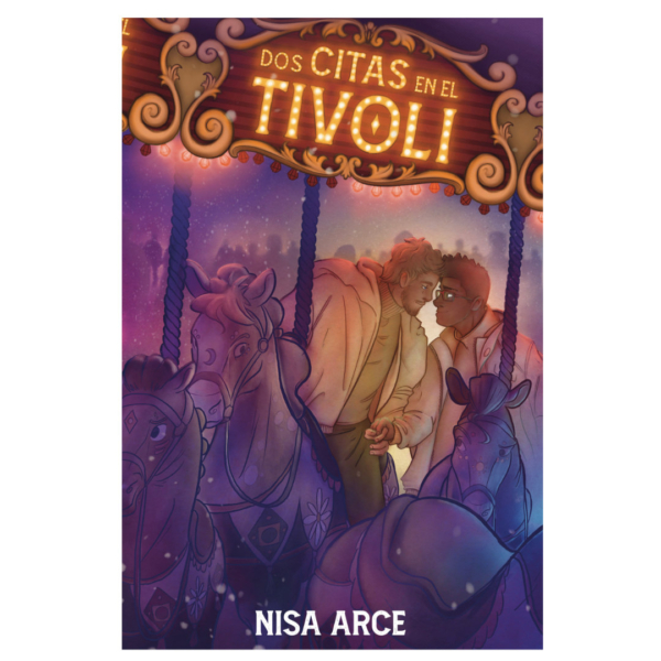 Portada de la novela Dos citas en el Tívoli, romance LGBT interracial ambientado en Dinamarca