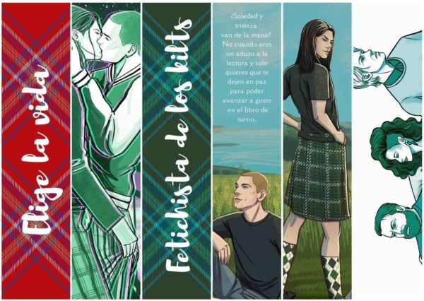 Marcapáginas de Duelo en las Highlands, de Nisa Arce, novela enemies to lovers LGBT en Escocia