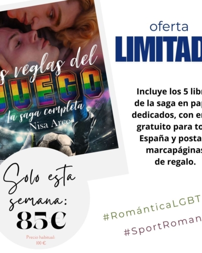 Saga completa Las reglas del juego, oferta relanzamiento, novela romántica LGBT