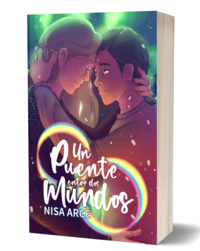 Portada de la novela Un puente entre dos mundos, romance gay ambientado en Islandia
