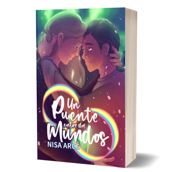 Portada de la novela Un puente entre dos mundos, romance gay ambientado en Islandia