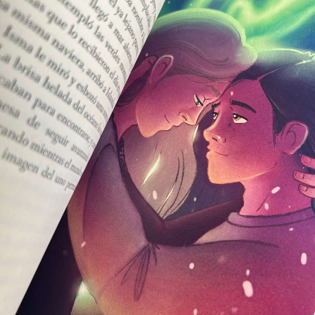 Un puente entre dos mundos, ilustración interior a color