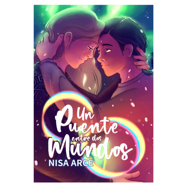 Portada de la novela Un puente entre dos mundos, romance gay ambientado en Islandia