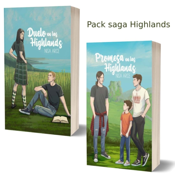 Pack Duelo en las Highlands y Promesa en las Highlands, novela romántica LGBT de Nisa Arce