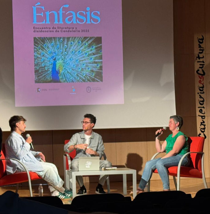 Énfasis, encuentro de literatura y disidencias de Candelaria 2025, mesa de narrativa, Nisa Arce
