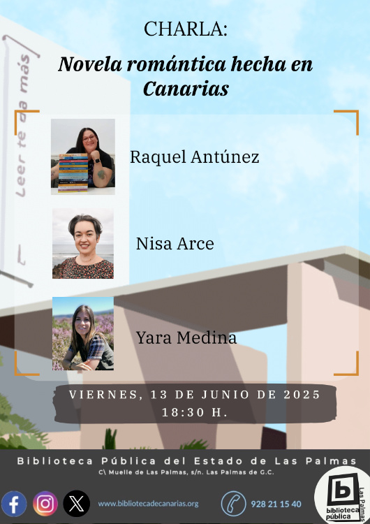 Charla novela romántica hecha en Canarias, Raquel Antúnez, Yara Medina y Nisa Arce