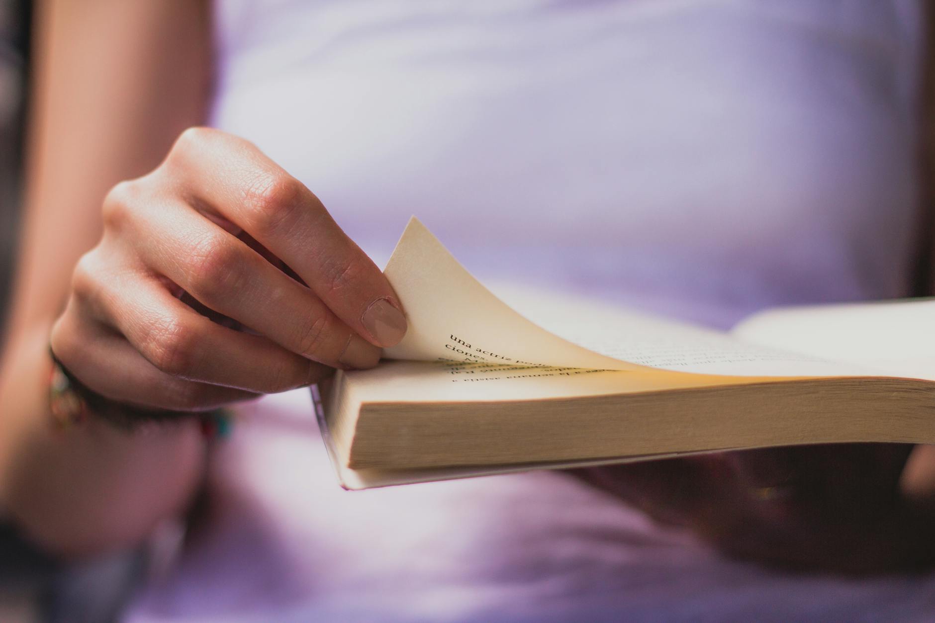 person reading book