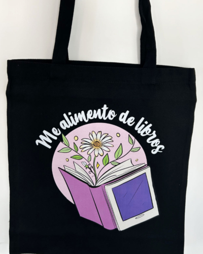Tote bag me alimento de libros