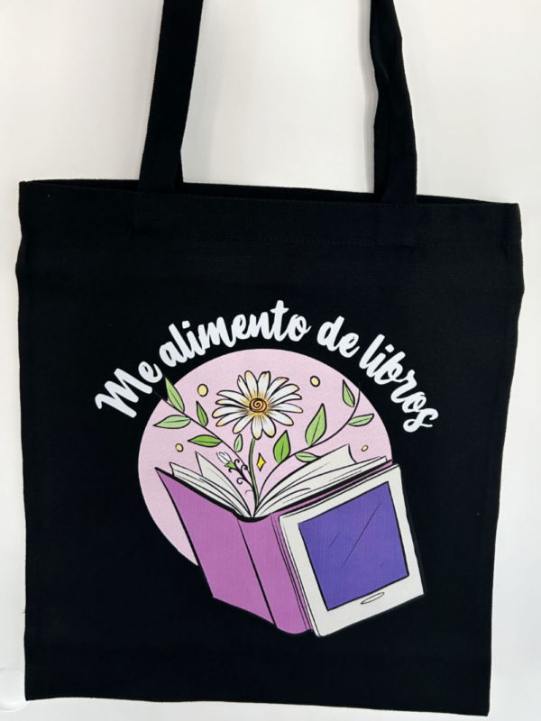 Tote bag me alimento de libros